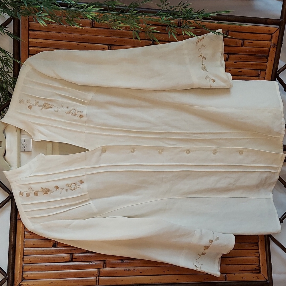 Emma James linen blend top